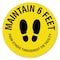 Signmission Maintain 6 Feet Non-Slip Floor Graphic, 7in Vinyl Decal, 7" x 7", FD-2-C-7-99988 FD-2-C-7-99988 - alternate 1